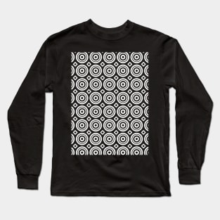 Circles and Diamonds Geometric Pattern Long Sleeve T-Shirt